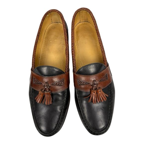 Allen Edmonds Maxfield Men\'s Shoes US 14 E Black Brown  USA  Leather Loafer